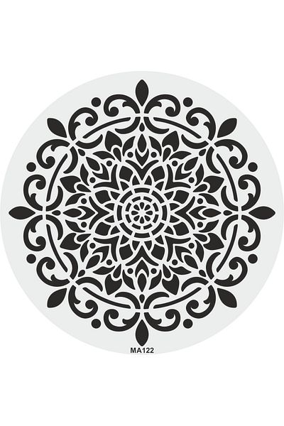 STENCİLTASARIM Stencil Design Ma122 Mandala Wall Wooden Glass Painting Pattern