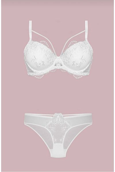 Nurteks 4485 Black Lace Underwire Supported Bra Set