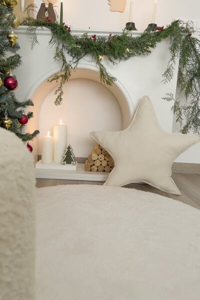 RİTMOHOME Zvezda dizajnirana kremom Zvezda Nova godina Nova godina Dekorativn...