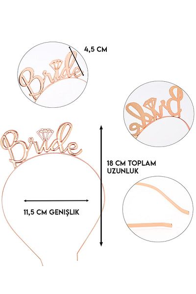 Parti dolabı 1 τεμάχιο ασημί γκρι γυαλιστερό Bride To Be Crown, Bachelorette Metal Bridesmaid Crown