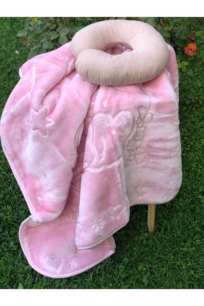 Dinarsu Embos Baby Blanket with Neck Pillow