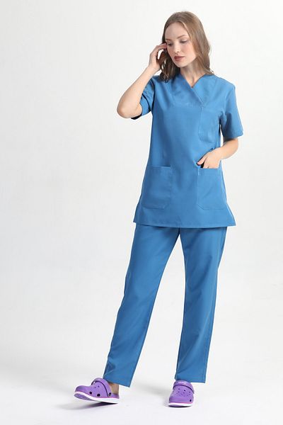 BAŞAK Guler plic Doctor Nurse Set de protecție din jerseu (țesătură ALPAKA)