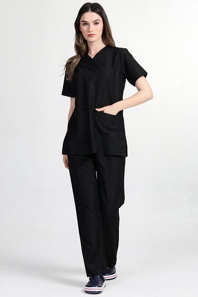 BAŞAK Guler plic Doctor Nurse Set de protecție din jerseu (țesătură ALPAKA)