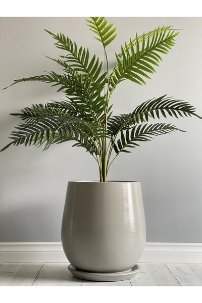 odka Armut Model Geniş Çaplı Saksı 28cmx28cm Tabaklı Granit