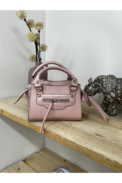 butikbatii Pudră pentru femei Crocodile piele sintetică Mini Handheld geantă ...