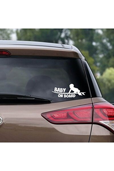Akçay Sticker Baby On Board Sticker Arabada Bebek Var Sticker Araba Sticker B...