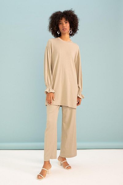 DeFacto Sweatpants - Khaki - Relaxed
