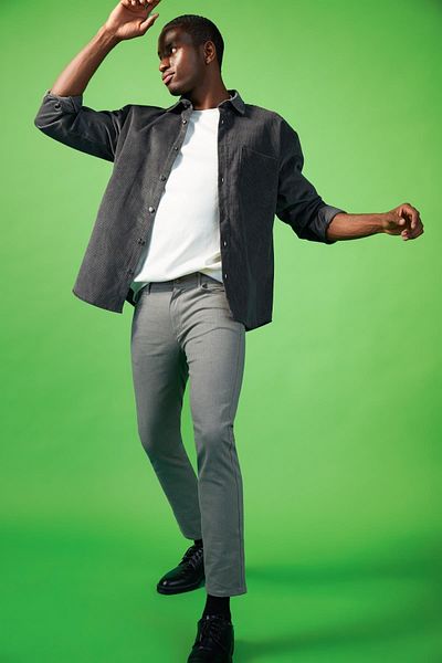 DeFacto Slim Fit Wool Look Flexible Trousers