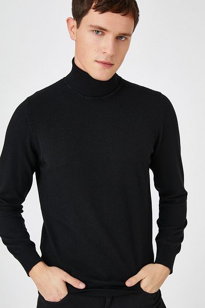 Koton Men's Black Sweater 3WAM70115HT