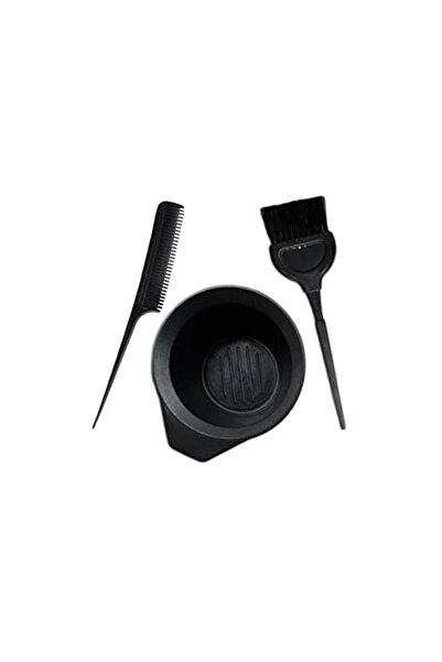 Genel Markalar Saç Boya Fırçası+krepe Tarağı+boya Kabı Saç Boyama Seti