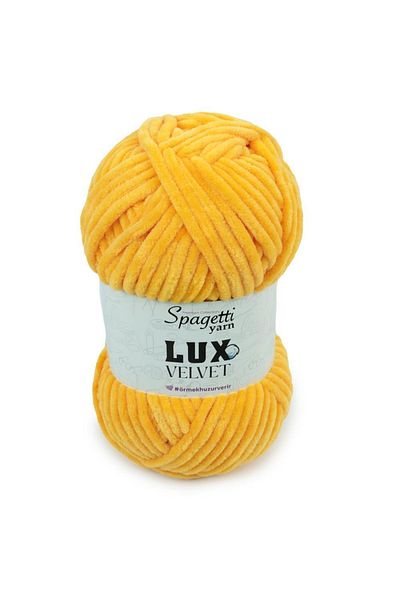 Spagettiyarn Πλεκτό νήμα Lux Velvet Yellow Velvet