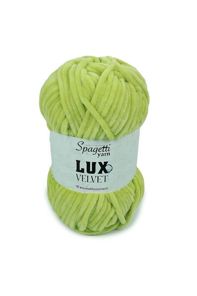 Spagettiyarn Πλεκτό νήμα Lux Velvet Pistachio Green Velvet