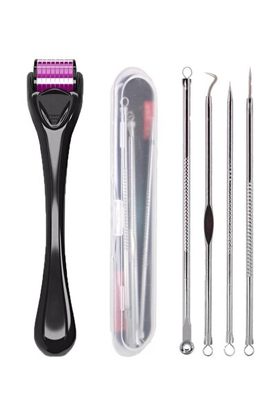 MUJGAN 2'li Cilt Bakım Seti Dermaroller 0.5 Mm + 4'lü Gümüş Komedon