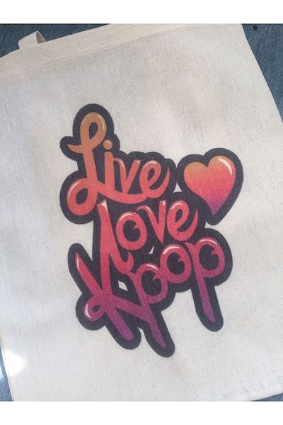 Cemira Love, Live K-pop Design Tote Bag Geantă de stofa