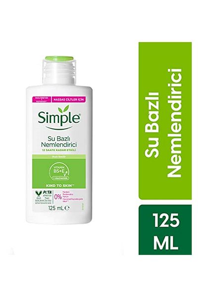 Simple Kind to Skin Water Based Moisturizer Effective for up to 12 Hours for Sensitive Skin, 125 ml