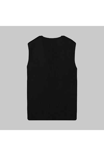 Sarar Fine Steel Knit Black Knitwear Vest