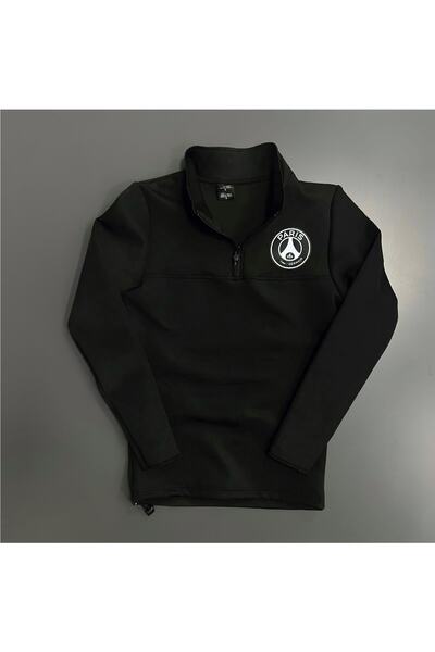 Be Original Scuba guler înalt cu jumătate de fermoar Trening țesătură de scuf...