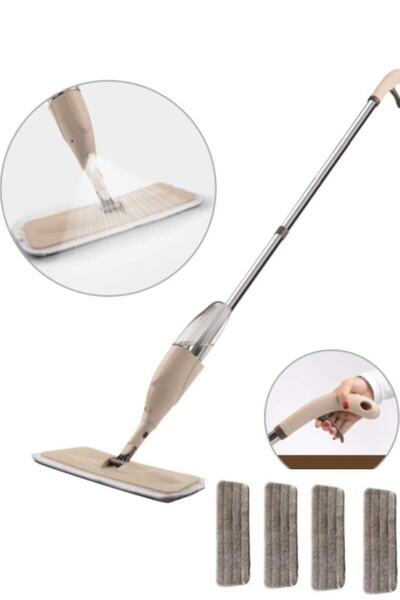 abnturk Büyük Hazneli Mikrofiber Sprey Mop Toplam 4 Adet Silici Micro Paspas ...