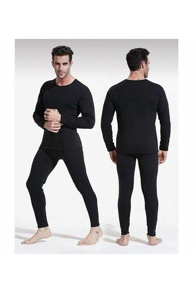 FATELLA Men's Long Sleeve Bottom Top Thermal Underwear Set