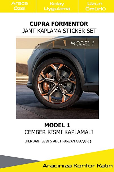 EnUygunFiltre Cupra Formentor Jant Kaplama Sticker Set - Kolay Uygulama-uzun ...