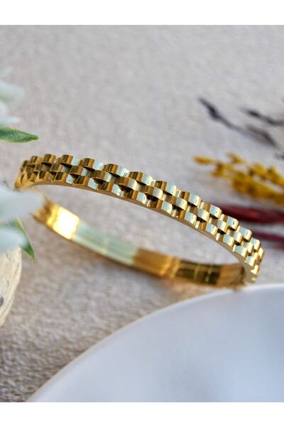 senabijuteri Rolex Model Çelik Kelepçe