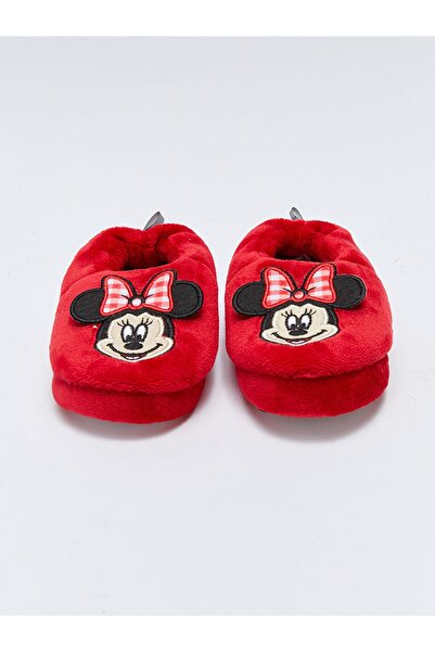 LC Waikiki Minnie Mouse Lisanslı Pelüş Kız Bebek Ev Terliği