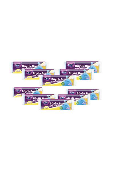 Parex Strong Garbage Bag Large Size 65 cm x 80 cm Blue Single Roll 10 Packs
