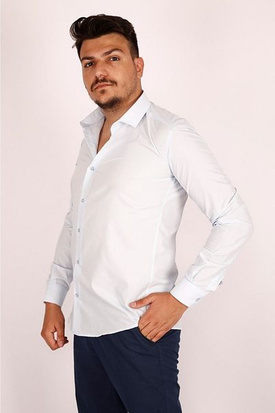 FATELLA Men's Classic Cut Long Sleeve Regular Fit Shirt