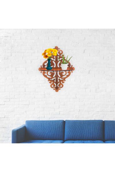 Notpa Ceviz Ahşap Lazer Kesim Duvar Raf, Mumluk, Süslük