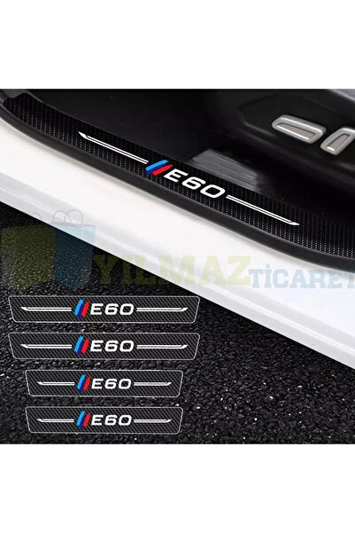 yılmazetic Bmw M E60 Arma Karbon Kapı Eşiği Koruma Araba Etiket Oto Sticker 4...