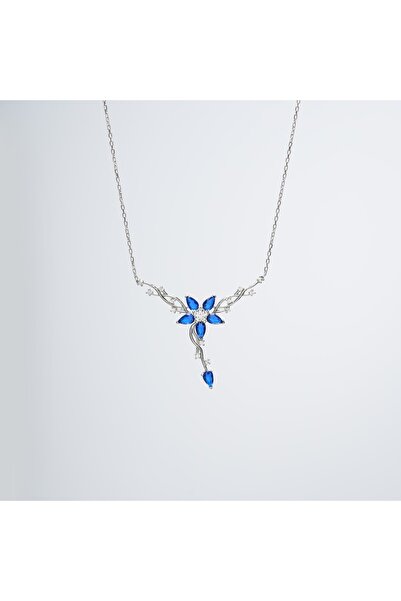 ESSARE 925 Ayar Gümüş Sarmaşıklı Nergis Çiçeği Kadın Kolye