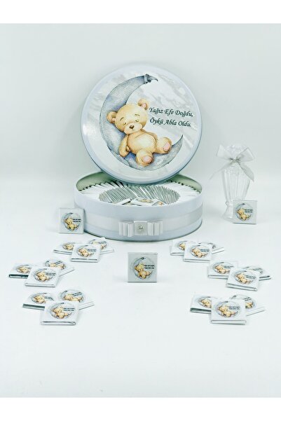 TuNa Chocolate Ayıcık Temalı Erkek Bebek Çikolatası