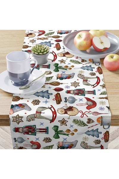 FUS BLUE Christmas Themed Christmas Pattern Runner