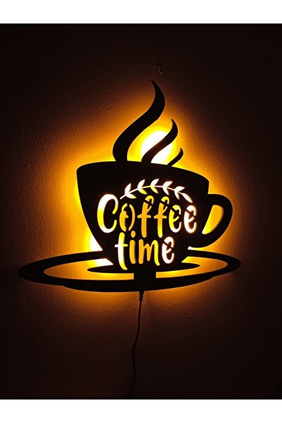 FOREVHOME Coffee Time (kahve Zamanı) Led Işıklı Duvar Tablosu Duvar Dekorasyonu