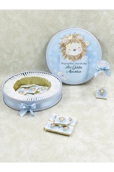 TuNa Chocolate 100 Adet Isme Özel Erkek Bebek Çikolatası