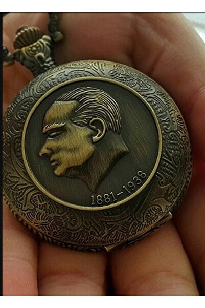 hediyeconcepti Mustafa Kemal Atatürk Temalı Zimcirli Köstekli Cep Saati