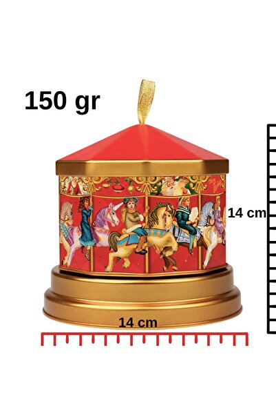 WINDEL Carousel Christmas World Müzik Kutusu Ve 150 Gr Pralin Çikolata