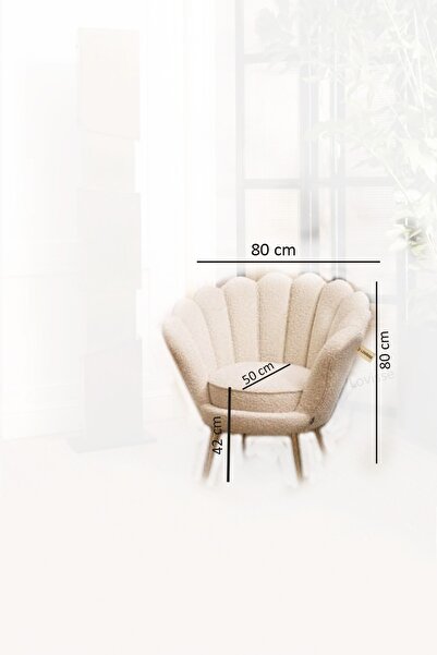 LOVİSSE HOME Istiridye Berjer, Papatya, Alacatı, Safir Teddy Berjer Beyaz