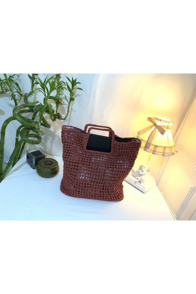 ÇANTA Red Color Wicker