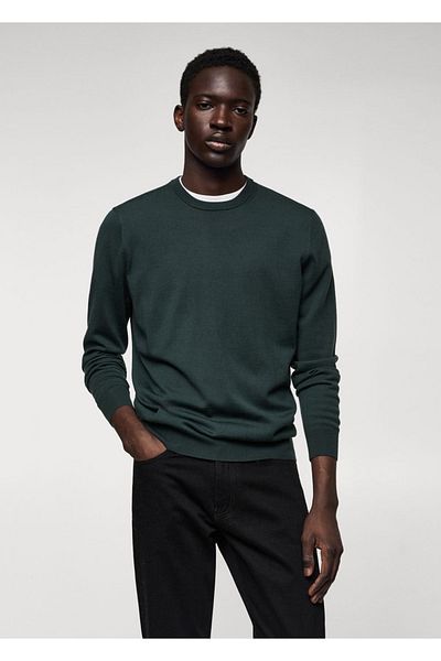 MANGO Man Πλένεται πουλόβερ από μαλλί Merino