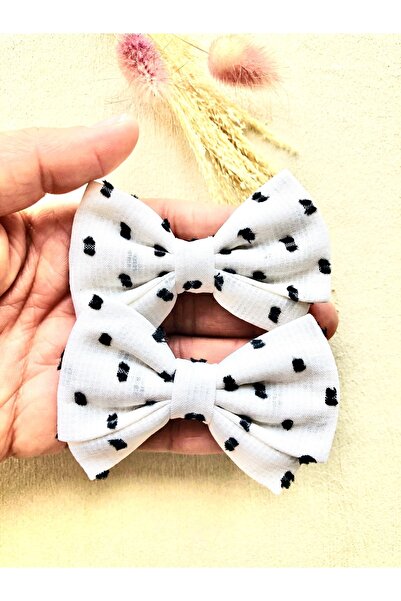 seyranat Σετ 2 τεμαχίων μαύρο και άσπρο ανάγλυφο φιόγκο με ελαστικό και ποιοτ...