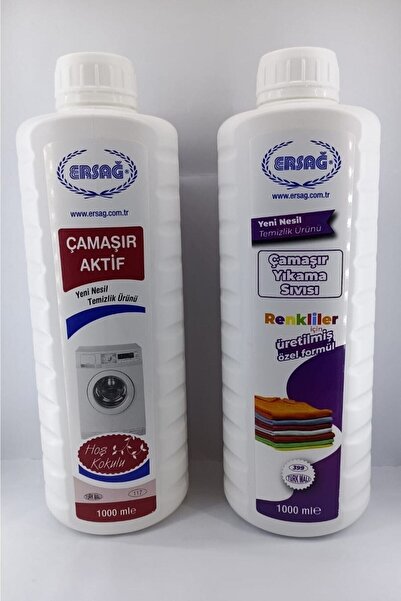 Ersağ Renkli Çamaşır Yıkama Sıvısı + Çamaşır Aktıf