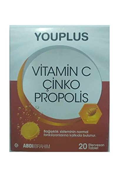 Youplus Vitamin C Çinko Propolis 20 Efervesan Tablet