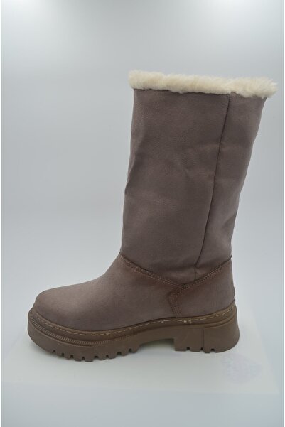 KunduraHane Içi Kürklü Bot Çizme Katlanabilir Çizme Süet Bot