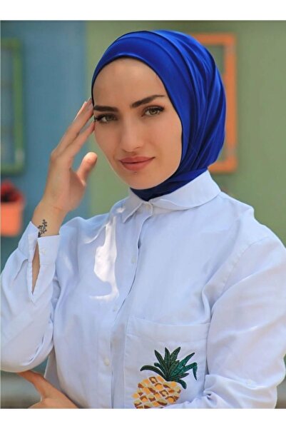 Ayselcehobi ساكس الأزرق الحجاب جاهز المفاجئة Hijab Bone وشاح شال