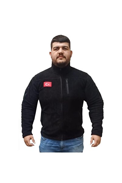 AskerVadisi Taktik 5 Cepli Polar Siyah Renk Bayrak Nakış Işlemeli 2 Adet Peç ...