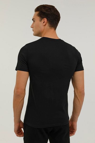 lumberjack Ct102 Basic - Μαύρο ανδρικό κοντομάνικο μπλουζάκι