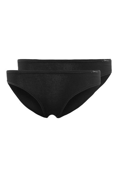 Skiny Damen Rio Slip-Bikini-Abdeckung – 2er-Pack, Baumwolle, dehnbar, Basic