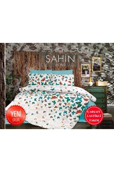 Şahinhome Genç Odası Ve Çocuk Odası Renkli Kelebek Tek Kişilik Lastikli Çarşa...