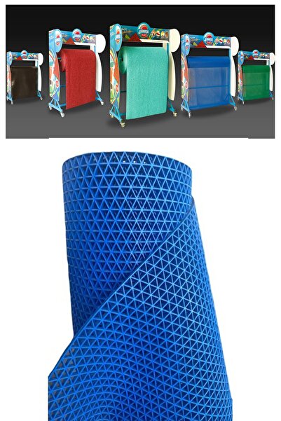 Gardenya Z Mat Yıldız Kaydırmaz Pvc Paspas Iç - Dış Islak Zemin Mavi